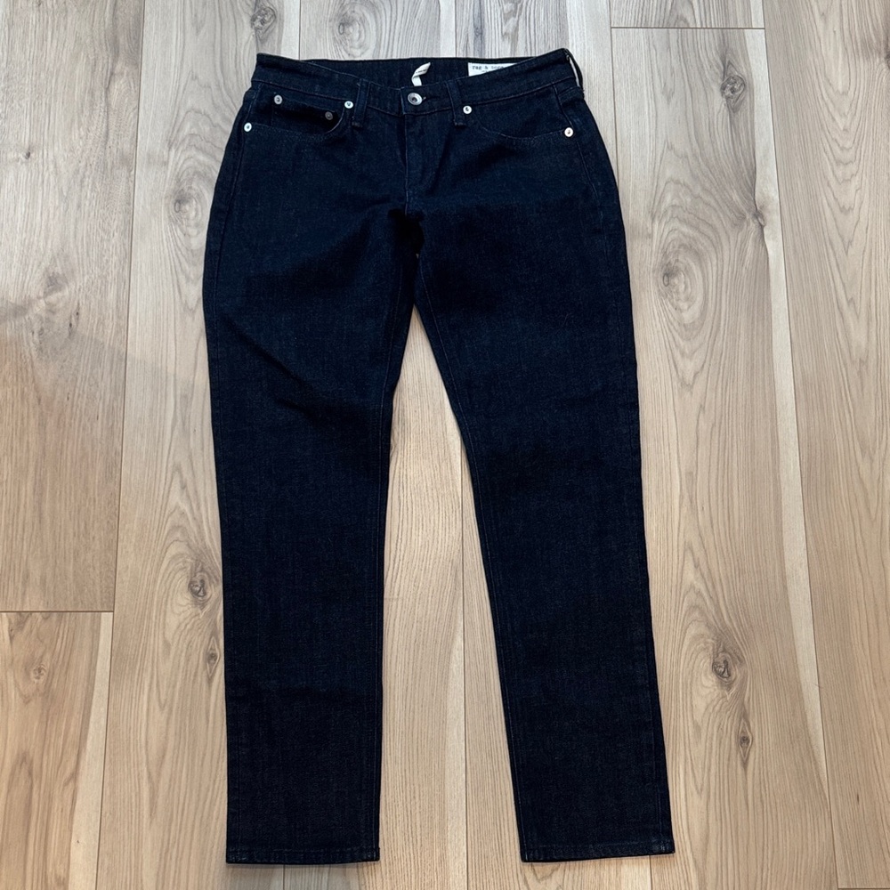 rag & bone Dark Blue Dre low-rise Slim Boyfriend Jeans
